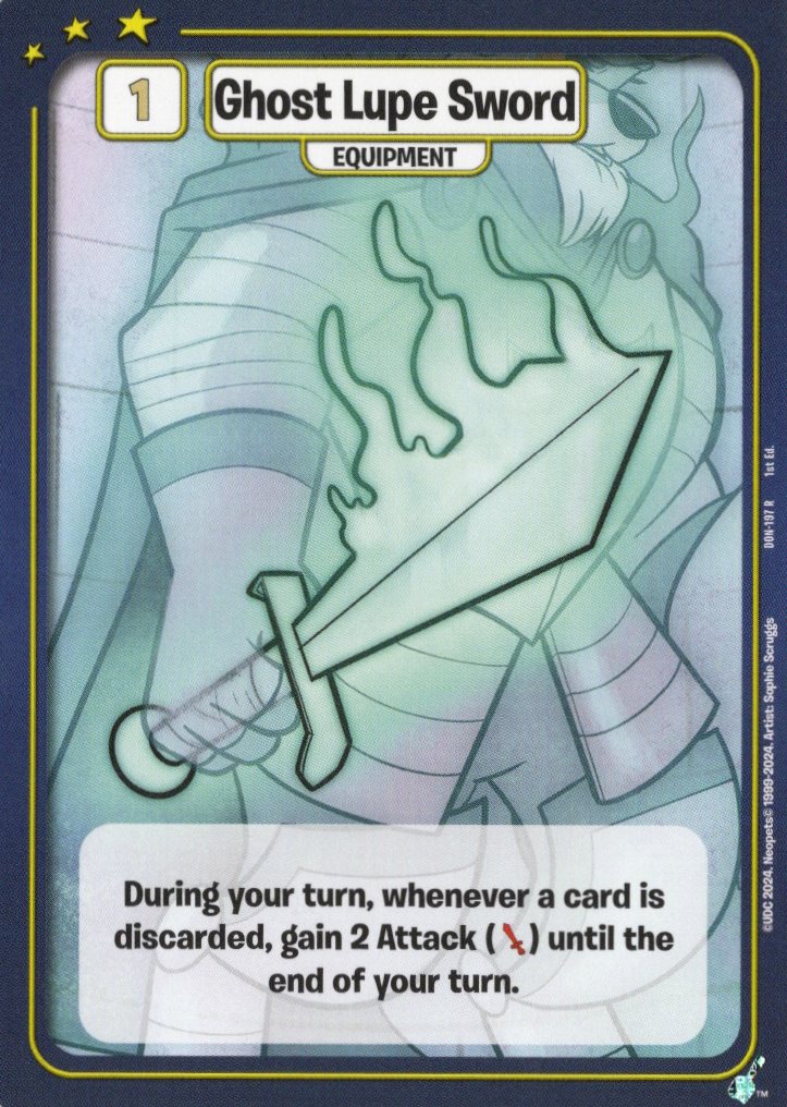 Ghost Lupe Sword - Defenders of Neopia - 1st Edition