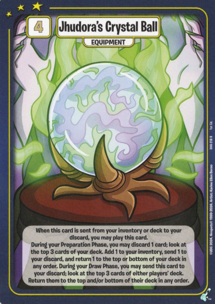 Jhudora's Crystal Ball - Defenders of Neopia - 1st Edition