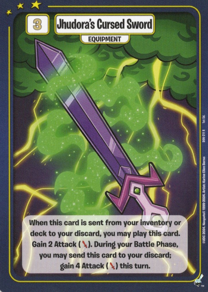 Jhudora's Cursed Sword - Defenders of Neopia - 1st Edition