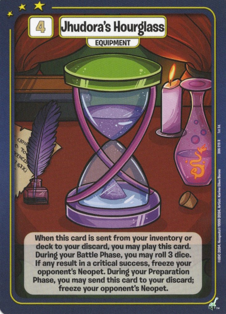 Jhudora's Hourglass - Defenders of Neopia - 1st Edition