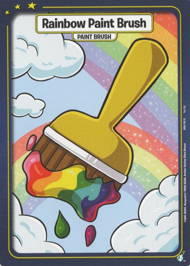 Rainbow Paint Brush - Defenders of Neopia - 1st Edition