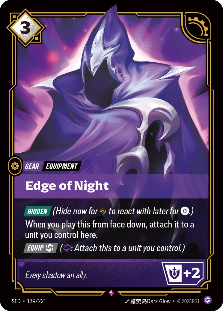 front of card Edge of Night (Top 8) [Organized Play Promos] 