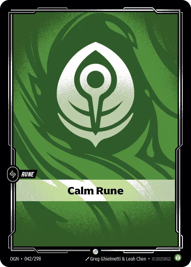 front of card Calm Rune [Spiritforged] 