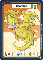 Scorchio (Yellow) - Defenders of Neopia - 1st Edition