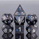 Metal Polyhedral Dice Set - Planetary Blue Shimmer (7pc)