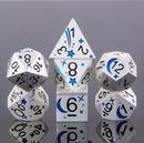Metal Polyhedral Dice Set - Blue Comet (7pc)