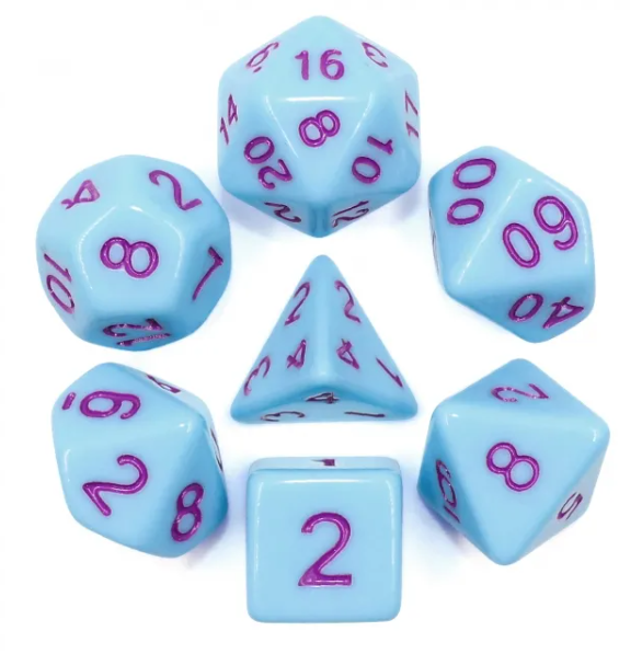 HD Polyhedral Dice Set - Blue Jay (7pc)