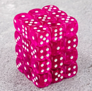 HD Dice 12mm d6 Dice Set - Translucent Rose (36pc)