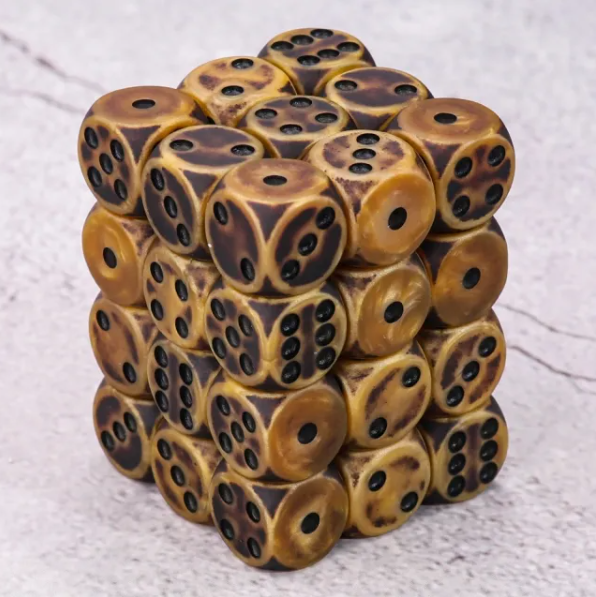 HD Dice 12mm d6 Dice Set - Burlap Brown (36pc)