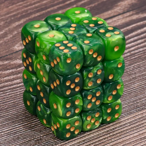 HD Dice 12mm d6 Dice Set - Pearl Green (36pc)