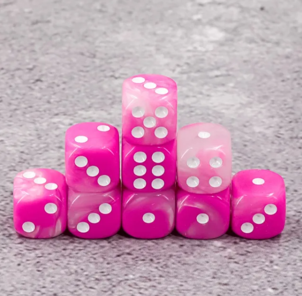 HD Dice 12mm d6 Dice Set - Pink Swirl (36pc)