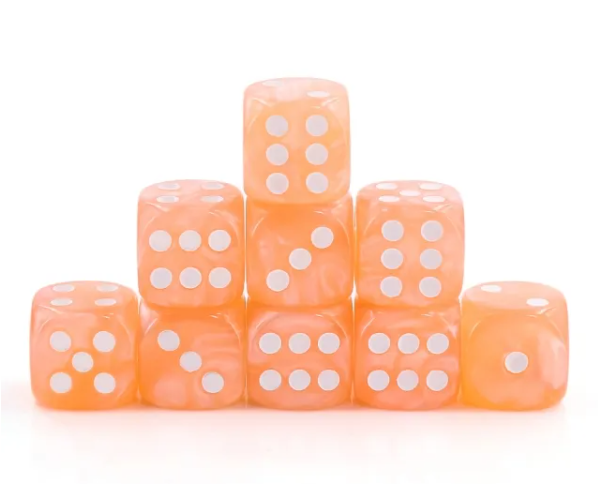 HD Dice 12mm d6 Dice Set - Pearl Peach (36pc)