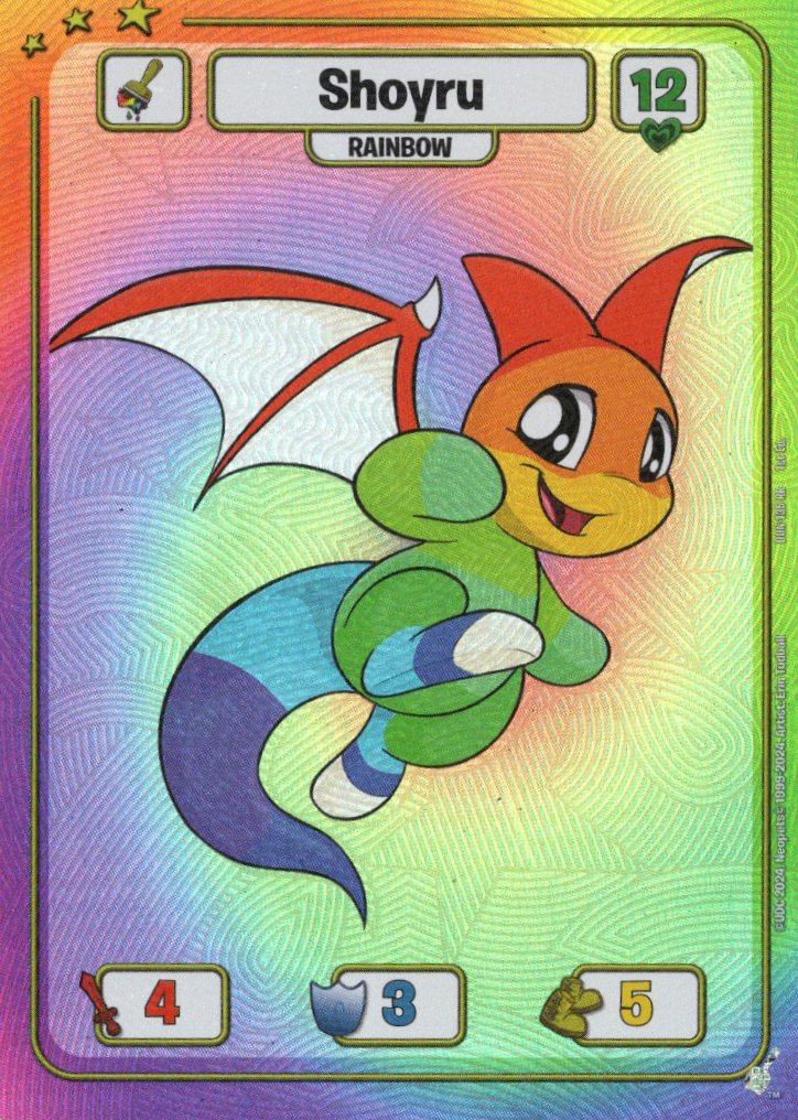 Shoyru (Rainbow) - Defenders of Neopia - 1st Edition