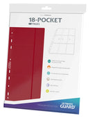 Ultimate Guard: 18-Pocket Side Loading Binder Pages (10 pages) - Red