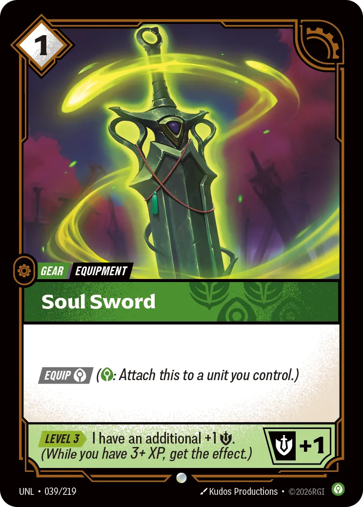 front of card Soul Sword [Organized Play Promos] 