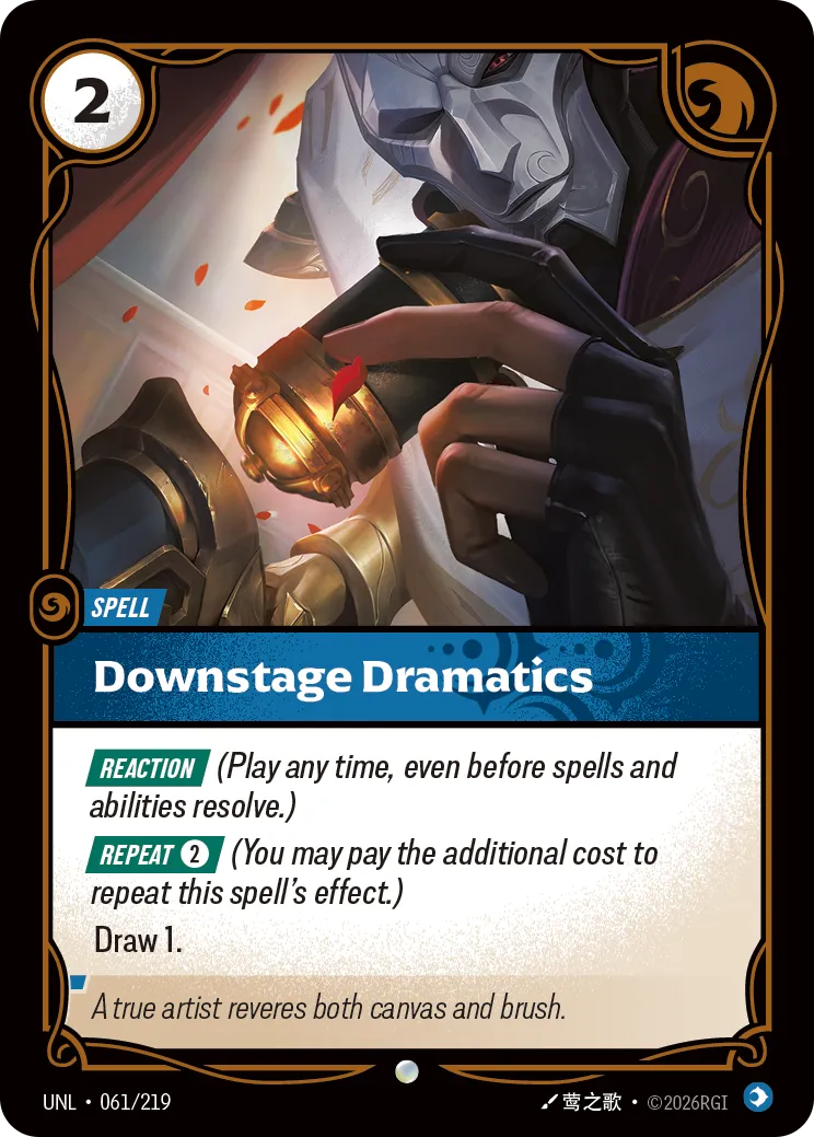 front of card Downstage Dramatics [Organized Play Promos] 