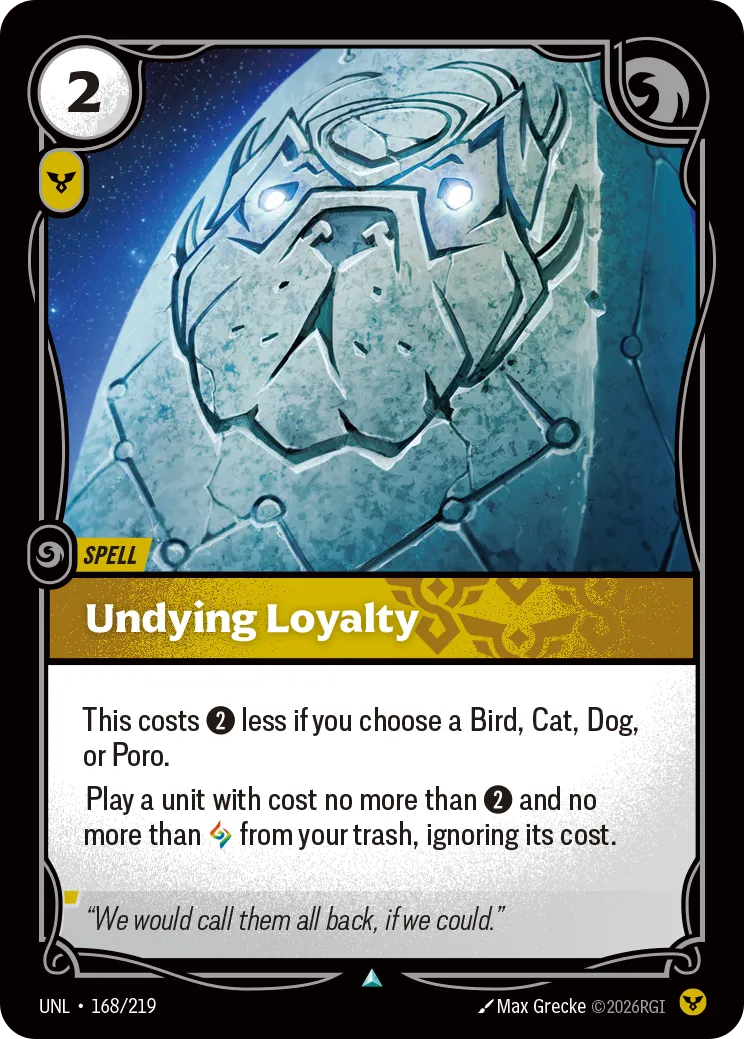 front of card Undying Loyalty [Organized Play Promos] 