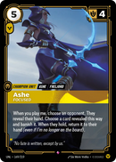 front of card Ashe - Focused [Organized Play Promos] 