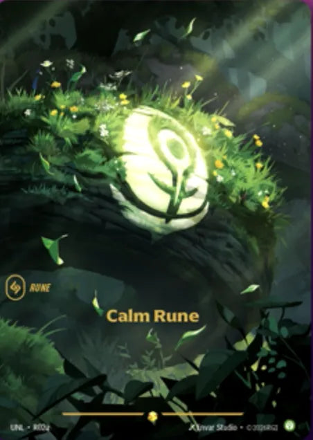 front of card Calm Rune (R02a) [Unleashed] 