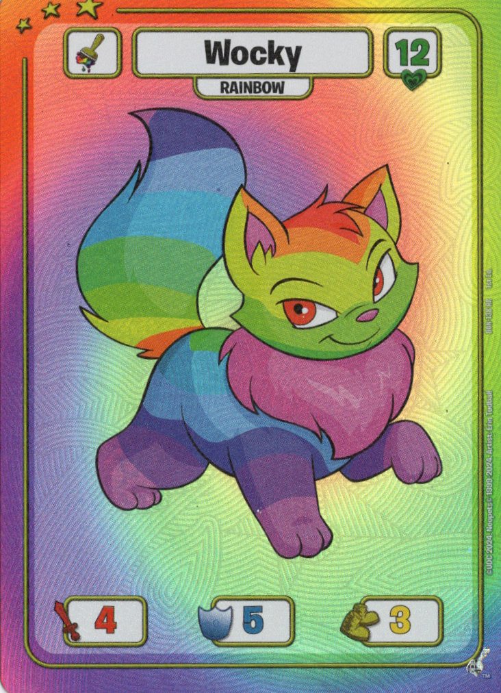 Wocky (Rainbow) - Defenders of Neopia - 1st Edition