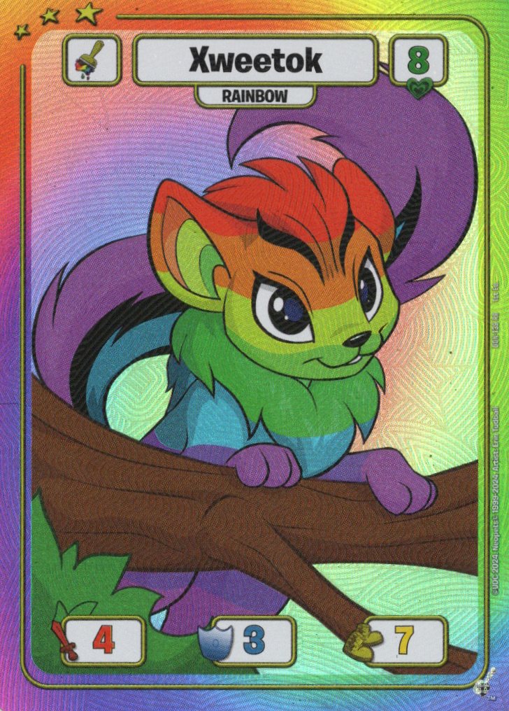 Xweetok (Rainbow) - Defenders of Neopia - 1st Edition