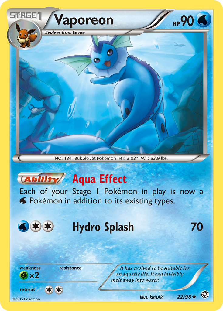 Vaporeon (22/98) [XY: Ancient Origins]