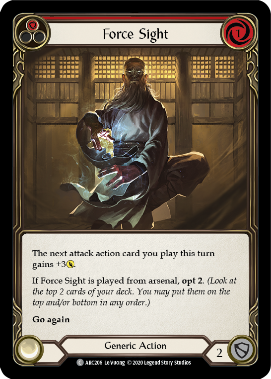Force Sight (Red) [U-ARC206] (Arcane Rising Unlimited) Unlimited Rainbow Foil