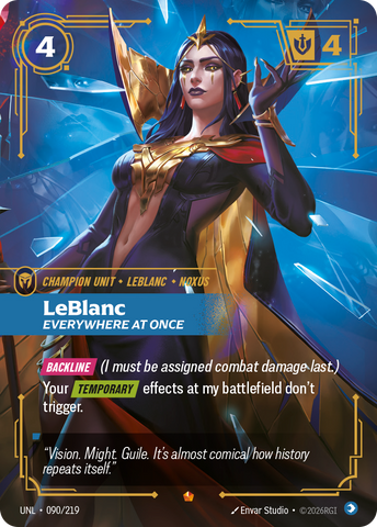 front of card LeBlanc, Everywhere at Once [Unleashed] 090/219