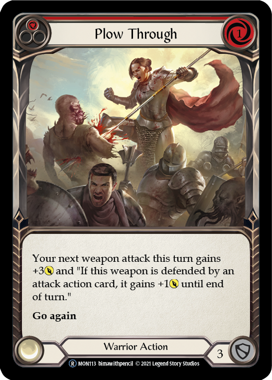 Plow Through (Red) [U-MON113-RF] (Monarch Unlimited) Unlimited Rainbow Foil