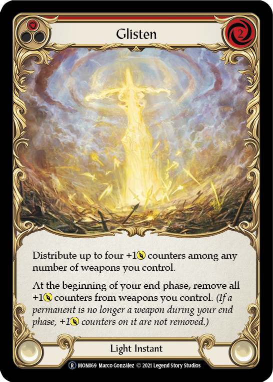 Glisten (Red) [U-MON069-RF] (Monarch Unlimited) Unlimited Rainbow Foil