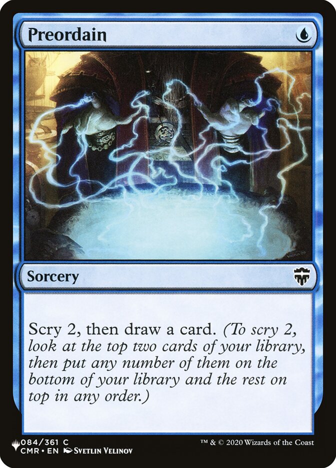 Preordain (CMR) [Secret Lair: Heads I Win, Tails You Lose]