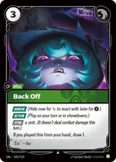 front of card Back Off [Unleashed] 042/219