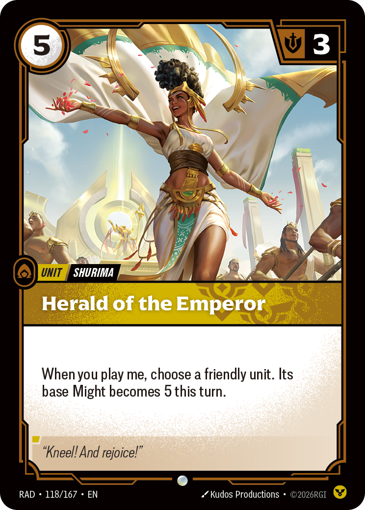 front of card Herald of the Emperor [Radiance] 118/167