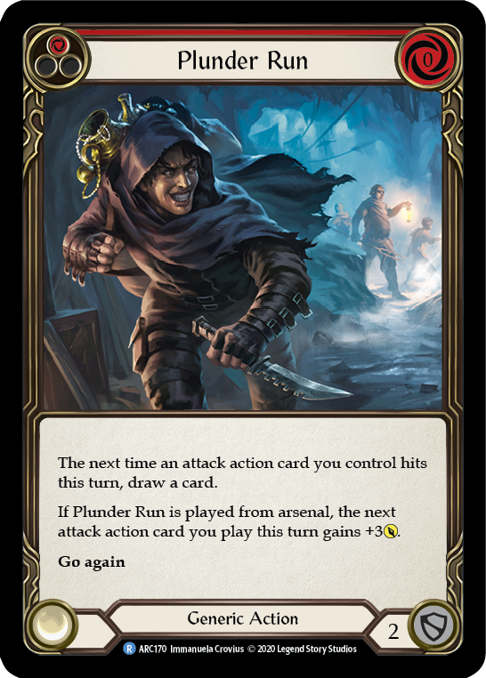 Plunder Run (Red) [U-ARC170] (Arcane Rising Unlimited) Unlimited Rainbow Foil