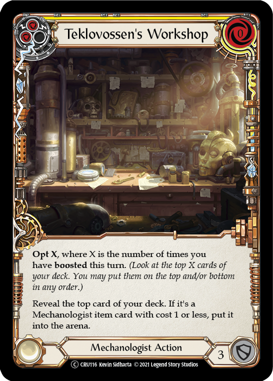 Teklovossen's Workshop (Yellow) [U-CRU116] (Crucible of War Unlimited) Unlimited Rainbow Foil