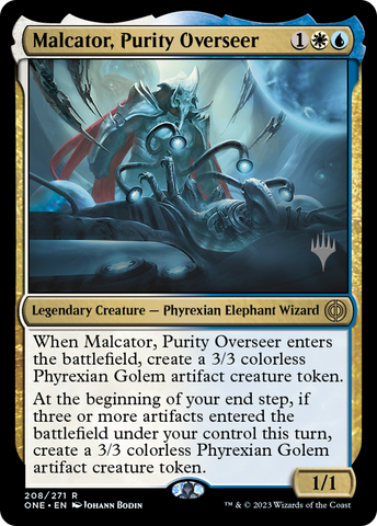 Malcator, Purity Overseer (Promo Pack) [Phyrexia: All Will Be One Promo Pack]