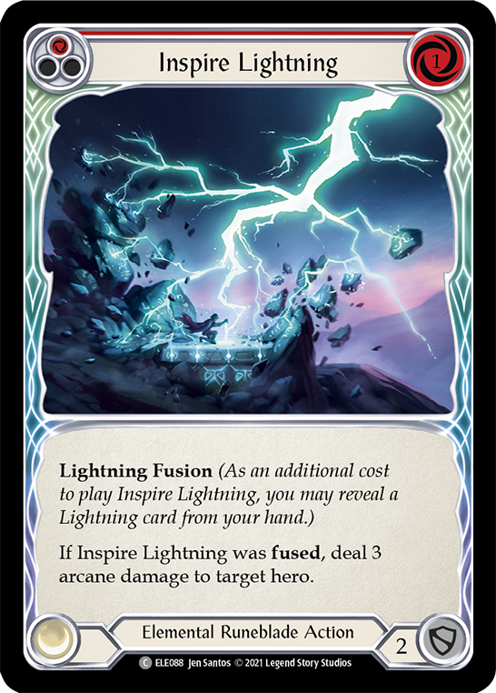 Inspire Lightning (Red) [ELE088] (Tales of Aria) 1st Edition Rainbow Foil