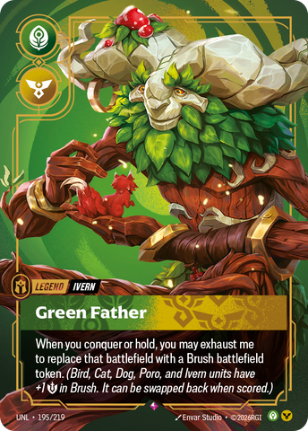 front of card Ivern, Green Father [Unleashed] 195/219