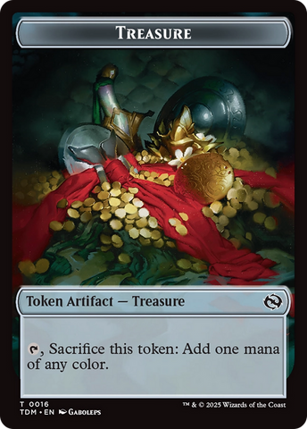 Treasure // Zombie Druid Double-Sided Token [Tarkir: Dragonstorm Tokens]