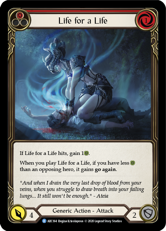 Life for a Life (Red) [U-ARC164] (Arcane Rising Unlimited) Unlimited Rainbow Foil