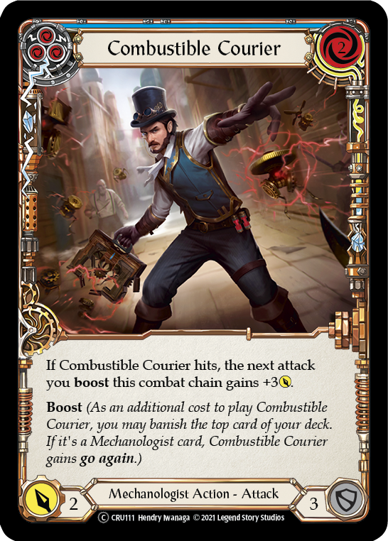 Combustible Courier (Blue) [U-CRU111] (Crucible of War Unlimited) Unlimited Normal