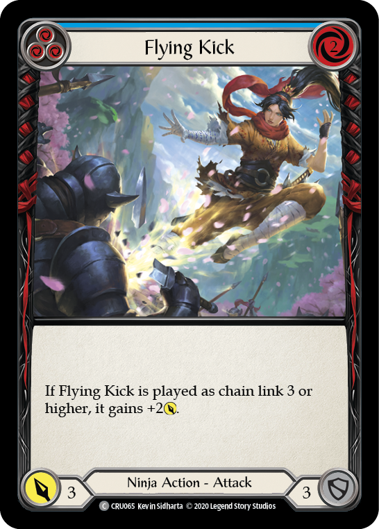 Flying Kick (Blue) [CRU065] (Crucible of War) 1st Edition Normal