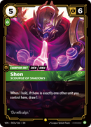 front of card Shen, Scourge of Shadows (Alternate Art) [Vendetta] 042a/166