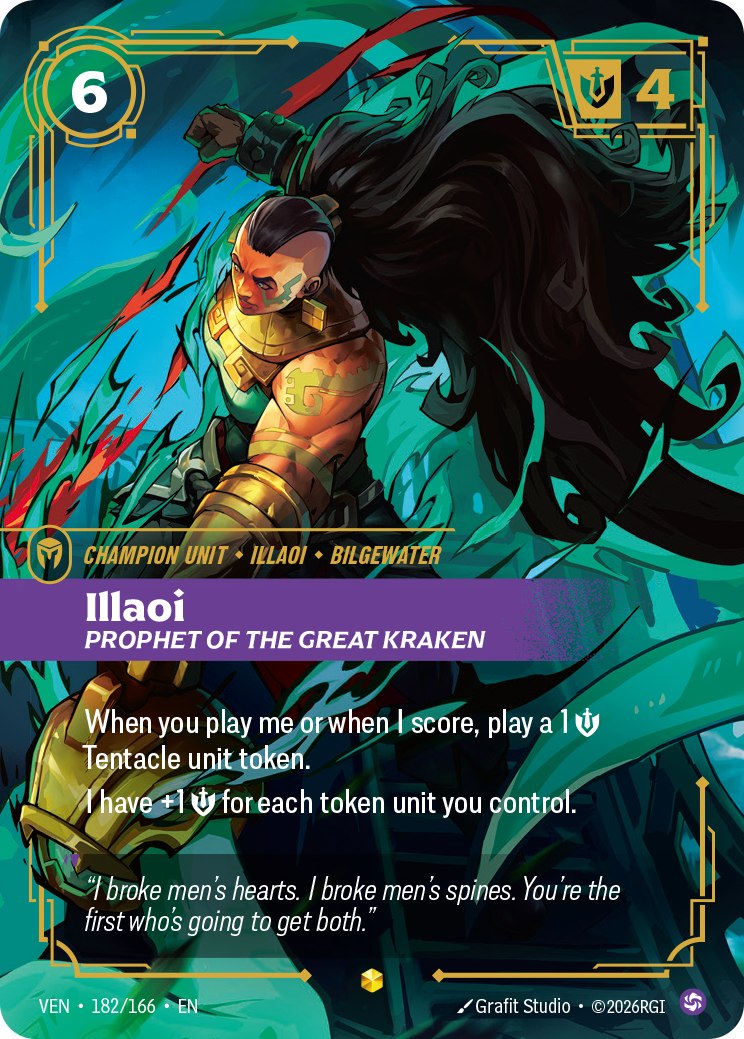 front of card Illaoi, Prophet of the Great Kraken (Overnumbered) [Vendetta] 182/166