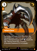 front of card Wild Claw [Vendetta] 089/166