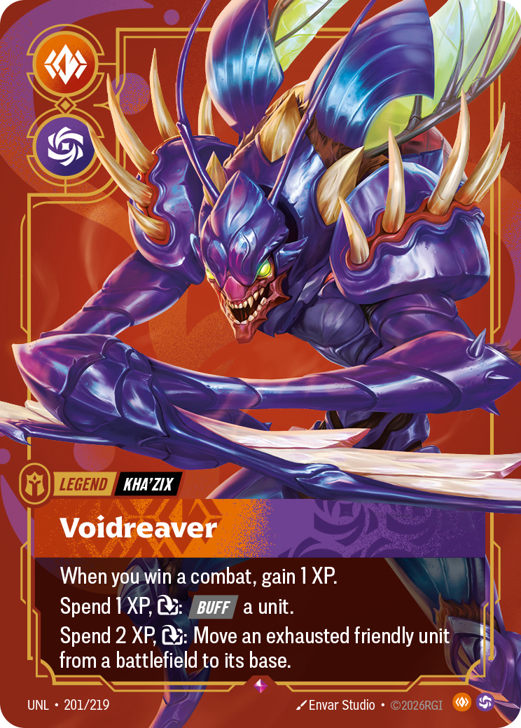 front of card Kha'Zix, Voidreaver [Unleashed] 201/219