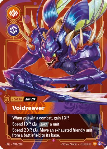 front of card Kha'Zix, Voidreaver [Unleashed] 201/219