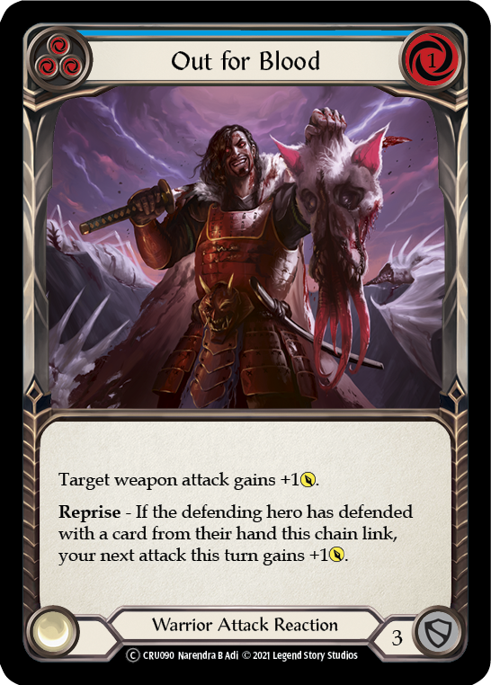 Out for Blood (Blue) [U-CRU090] (Crucible of War Unlimited) Unlimited Rainbow Foil