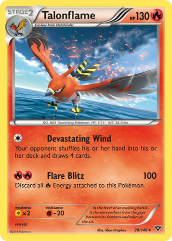 Talonflame (28/146) (Cosmos Holo) (Blister Exclusive) (XY: Base Set) [Theme Deck Exclusive]