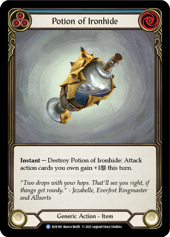 Potion of Ironhide [EVR186] (Everfest) 1st Edition Cold Foil